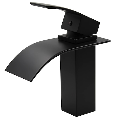 Novatto REMI Single Watersense Lever Lav Faucet, Matte Black Finish GF-136SMBWS